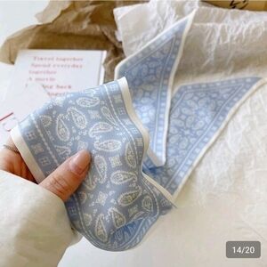 Elegant Blue Paisley Scarf